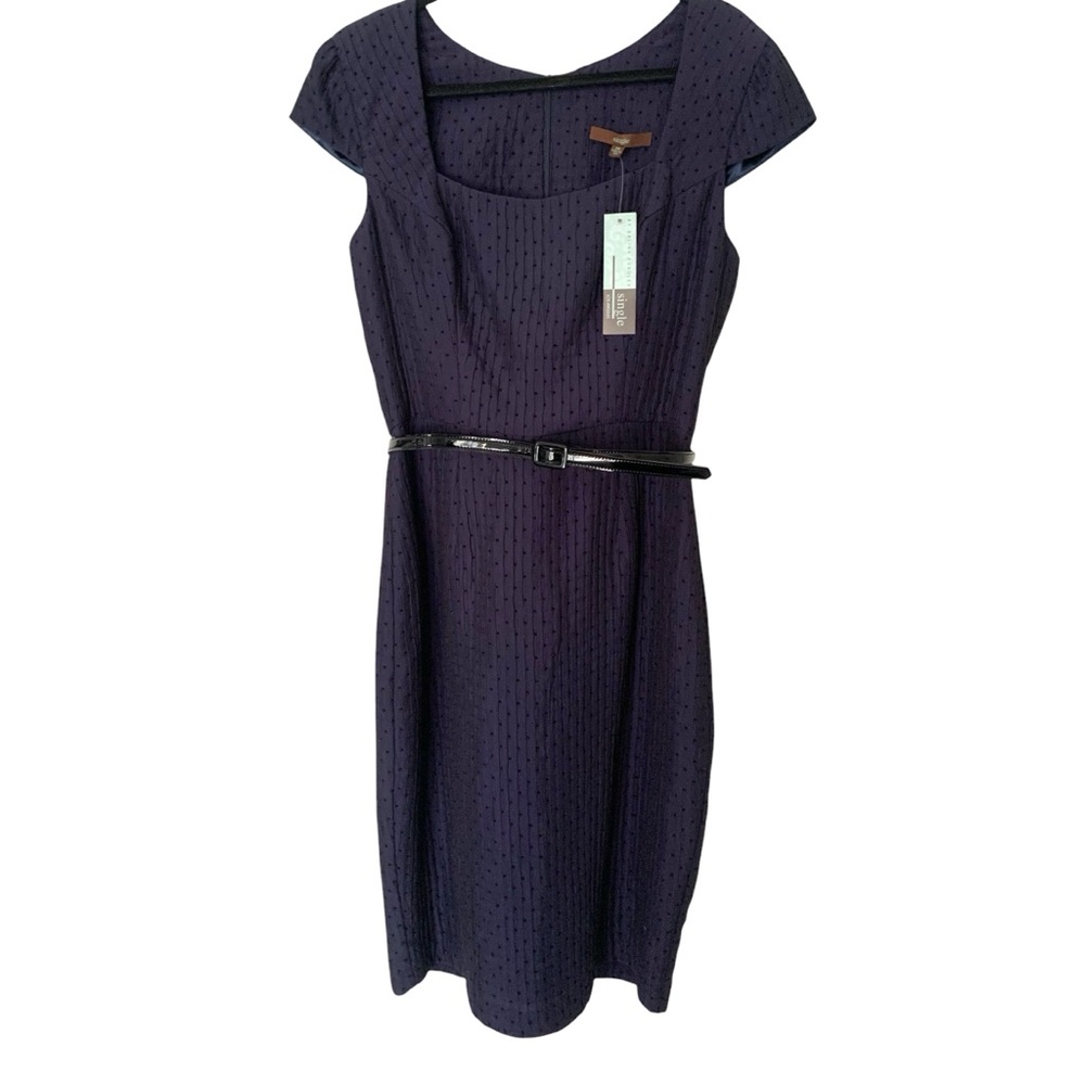 NWT Deep Navy Single by Galina Sobolev Size 10 Career Professional Sheath Dress